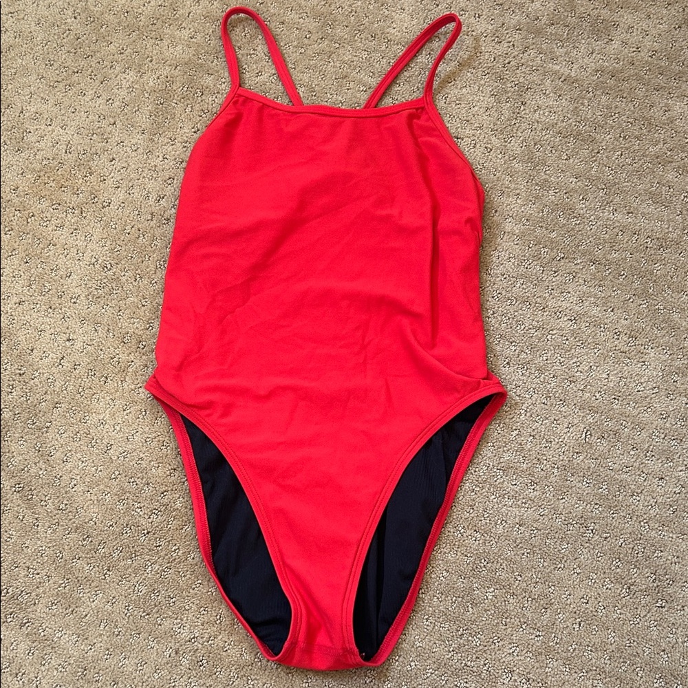 Jolyn Red One Piece Swimsuit. Drew style, size 32.